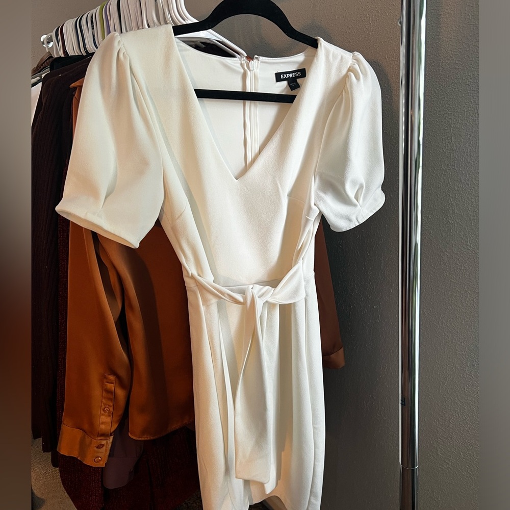 Express White Tied Back Dress size small